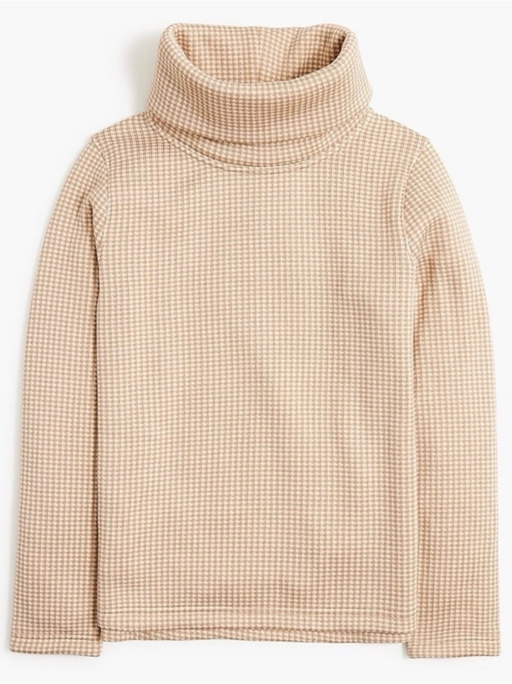 J. Crew Beige Waffle Turtleneck Sweater